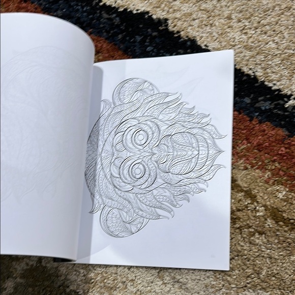 Blue Star Adult Coloring Book with Animal Designs Stress Relieving Anxiety NWT - Picture 4 of 9